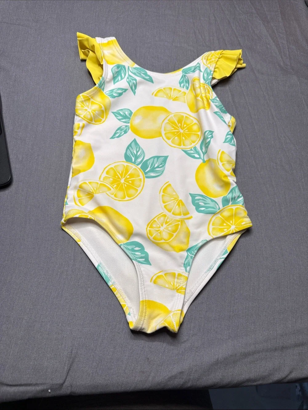 Tommy Bahama White Swimsuit with Yellow Lemon and Mint Accents